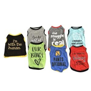 Drooling Dog Lot Of 7 Dog Shirts Size Medium Multicolored